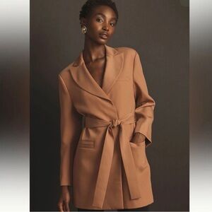 Anthropologie Tan Blazer Coat size 1x NWOT